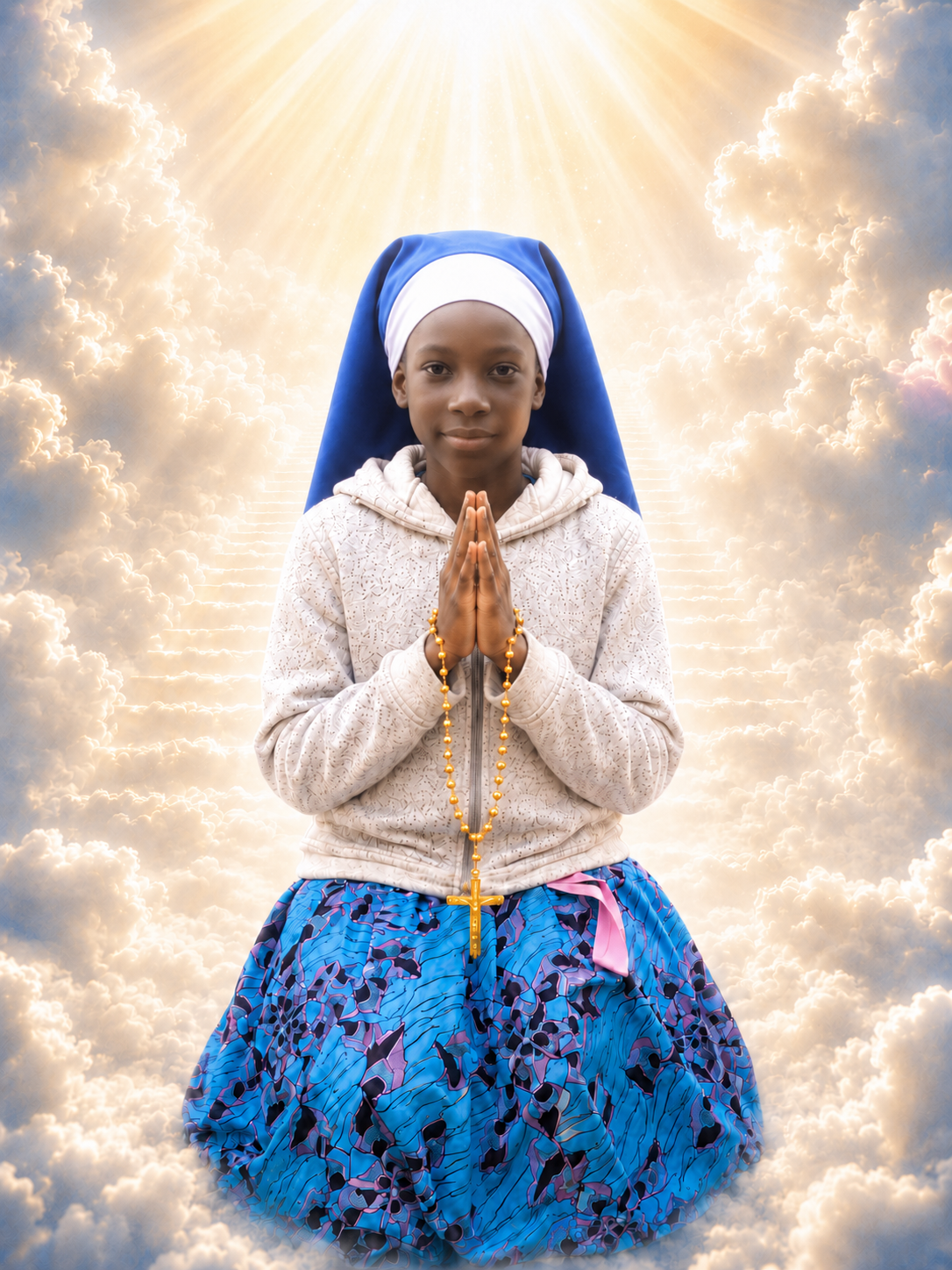 Young Marian devotion — prayer with the rosary